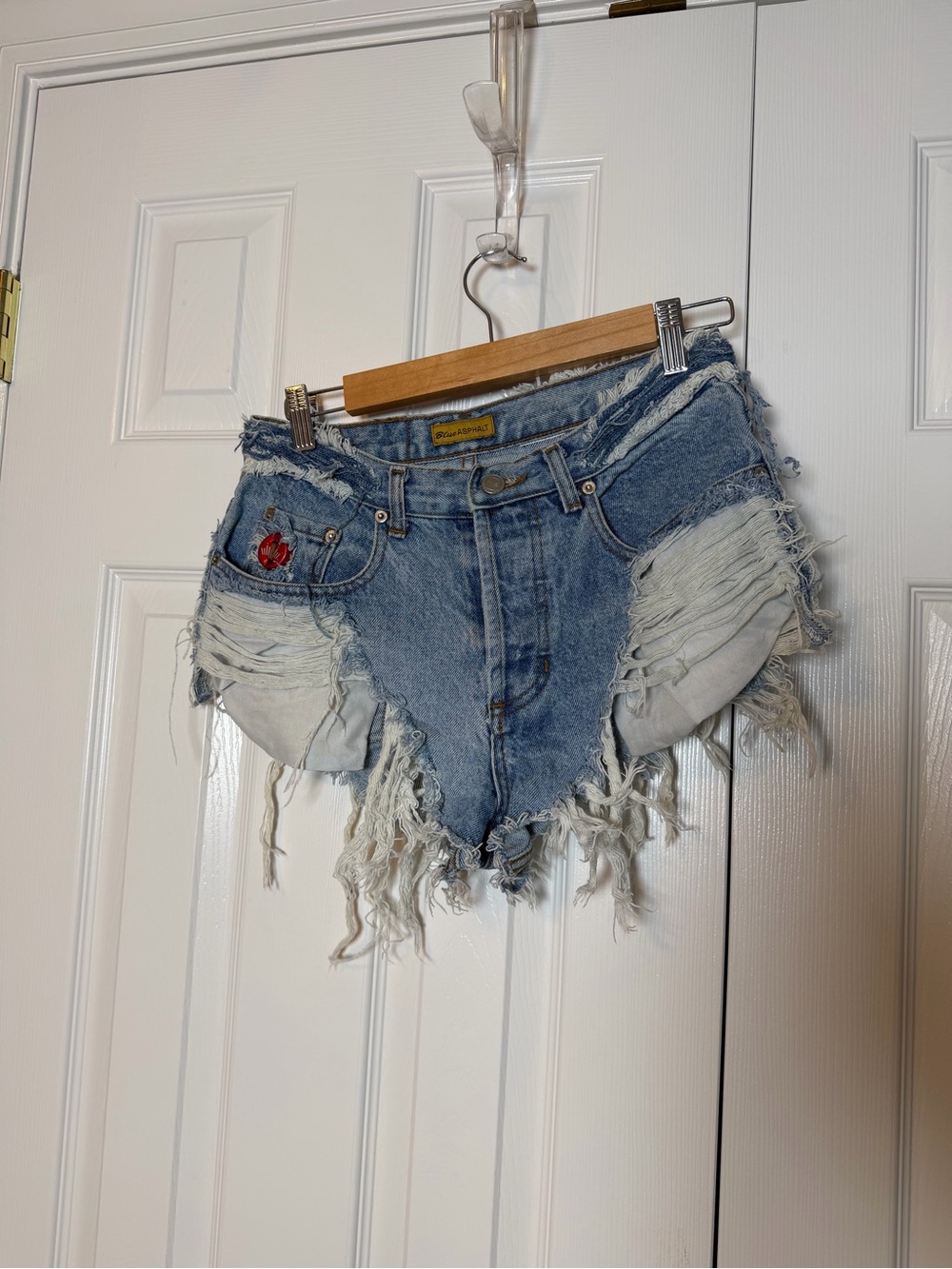 Blue Asphalt CUSTOM Distressed - One of a Kind! Denim Cutoff Shorts